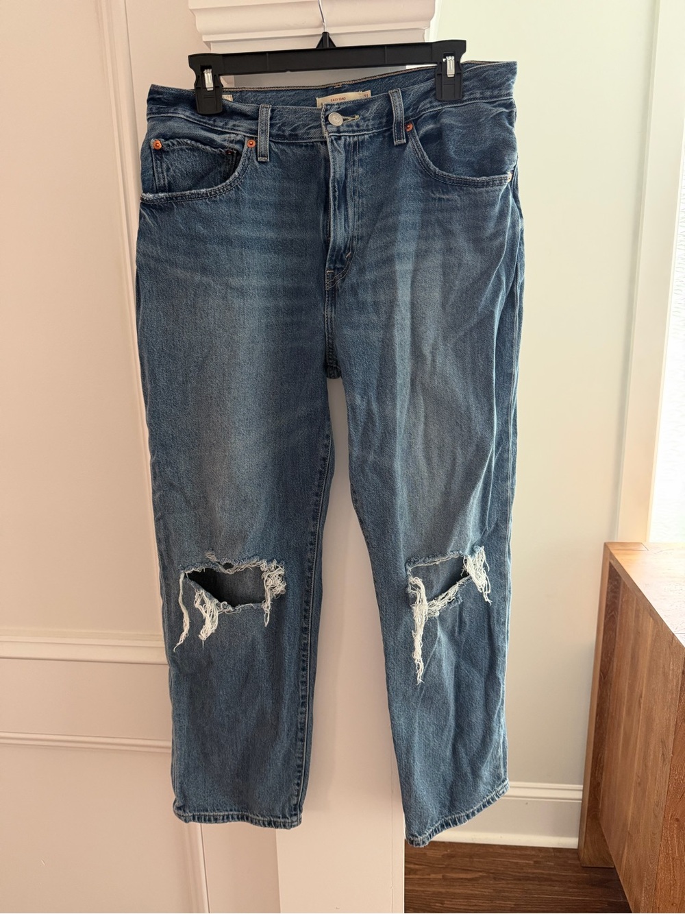 Levi Blue Distressed Jeans - Easy Dad Levi’s
